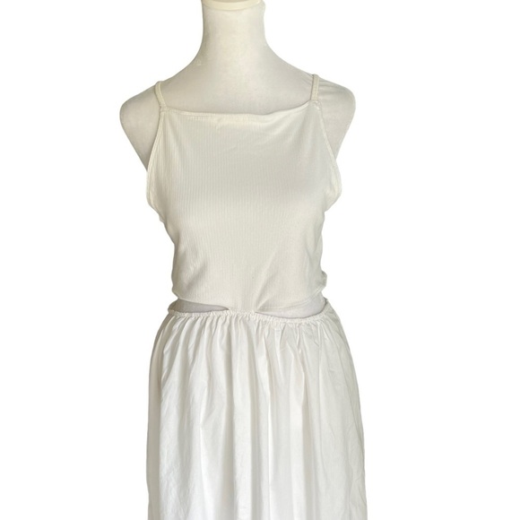 Abercrombie - NEW Mixed Fabric Cut Out Midi Dress Sz M - Picture 5 of 16